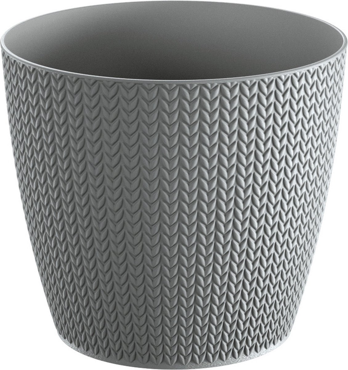 Prosperplast Plantenpot - steengrijs - kunststof - D22 x H19 cm - Stijlvol - buiten/binnen