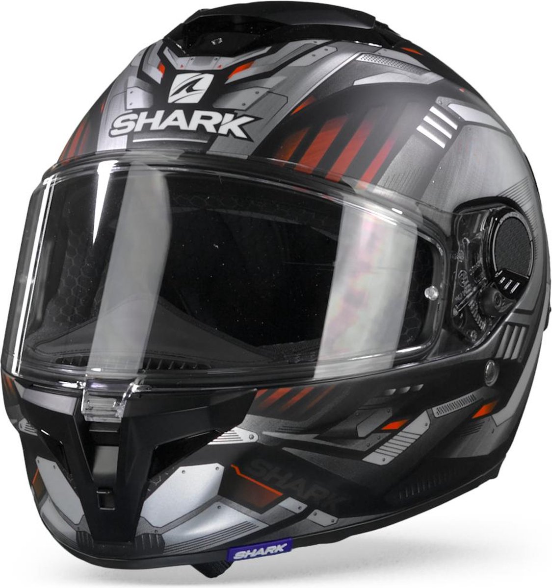 SHARK SPARTAN GT REPLIKAN MATT KUS BLACK CHROME SILVER FULL FACE HELMET 2XL - Maat 2XL - Helm