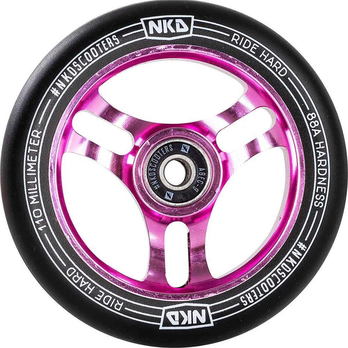 NKD Justice Elektrische Step 110mm Aluminium Zwart / Roze - afbeelding 2