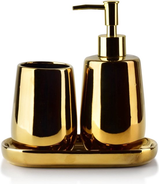 Badkameraccessoireset Badkamer Accessoires Set Tandenborstelhouder Zeeppompje bol