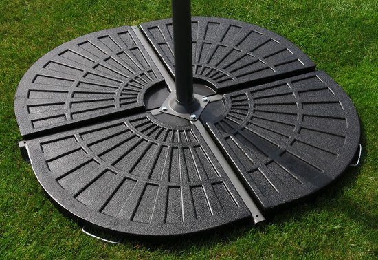 PimXL Parasoltegels - 4x20kg - Massief Beton met Kunststof Coating