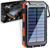 Lucky One Solar Powerbank met 20000 mAh - Zonneenergie - Solar Charger - Iphone & Samsung - Outdoor - Oranje - specialist in solar powerbanks