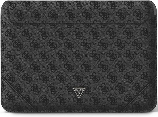 Guess 4G PU Triangle Logo Laptop sleeve 13 tot en met 14 inch - Zwart