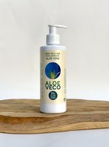 Aloeveco - Bodymilk van 50% Ecologische Aloe vera - Huidverzorging - Verzorgt & Hydrateert - Zeer droge huid - 250 ml