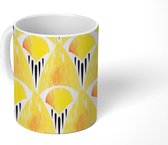 Mok - Koffiemok - Tiener - Geel - Patronen - Mokken - 350 ML - Beker - Koffiemokken - Theemok