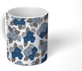 Mok - Koffiemok - Patronen - Bloemen - Bladeren - Mokken - 350 ML - Beker - Koffiemokken - Theemok