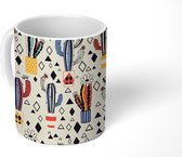 Mok - Koffiemok - Patronen - Cactus - Vaas - Mokken - 350 ML - Beker - Koffiemokken - Theemok