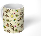 Mok - Koffiemok - Abstract - Bloemen - Design - Mokken - 350 ML - Beker - Koffiemokken - Theemok