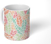 Mok - Koffiemok - Scandinavië - Patronen - Bladeren - Mokken - 350 ML - Beker - Koffiemokken - Theemok