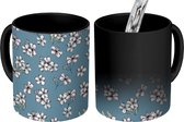 Magische Mok - Foto op Warmte Mokken - Koffiemok - Sakura - Patronen - Japans - Bloesem - Magic Mok - Beker - 350 ML - Theemok