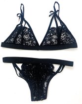 Tanith - Zwarte lingerie set - Maat S