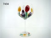 Gin Glas Handbeschilderd Tulpen