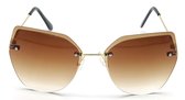 Zonnebril Butterfly - Glazen 60 mm - Bruin