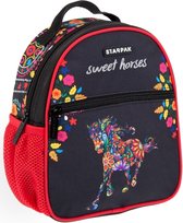 Starpak | Mini rugzak | Sweet horses | Bloemen paart | 4.32L