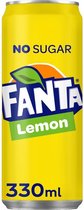 Frisdrank Fanta Lemon No Sugar blikje 0.33l - 24 stuks