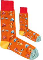Eenmannenkado Zo Vader Zo Zoon/Dochter 100% organic sokken Bella Italia | Maat: Vader 41 - 46 | Kind 12 - 24 maanden