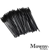 Mowny beauty - wimperborstel - wegwerp wimperborstel - 50 stuks zwart
