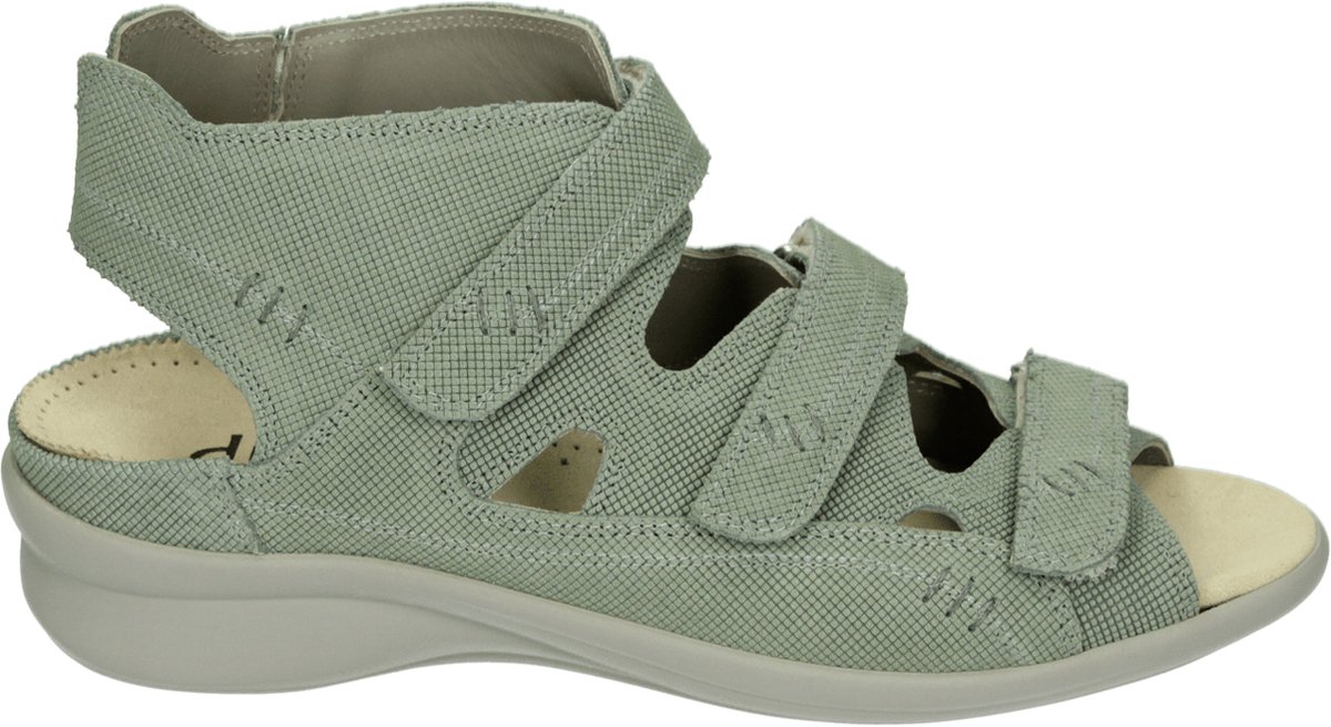 Durea 7272 G Platte sandalenDames Sandalen Groen