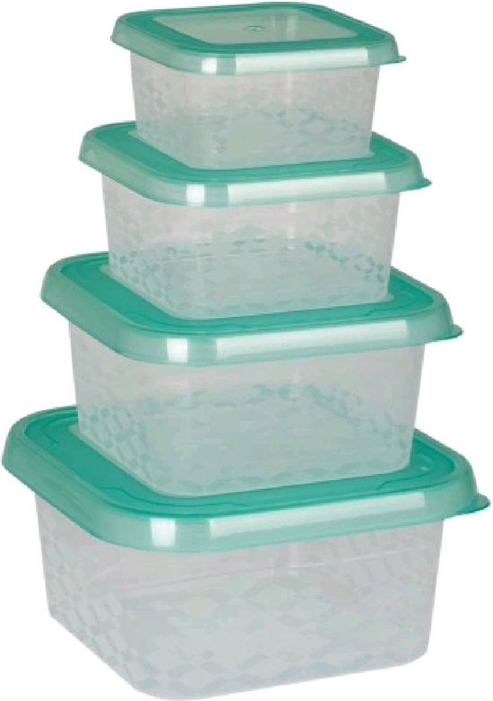 Rotho LOFT Set van 24 voorraaddozen met deksel, stapelbaar, aromadicht
