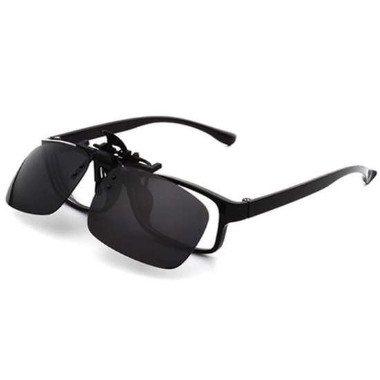 Freaky Glasses - Clip-on zonnebril - Gepolariseerd - UV bescherming - Opklapbaar - Dames - Heren - Kunststof - zwart van Freaky Glasses — afbeelding 2
