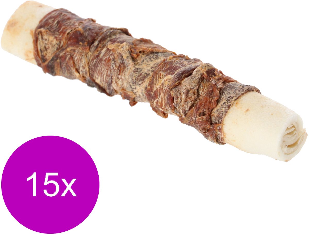 Timo Runder Kauwstick - Hondensnacks - 15 x Eend 18 cm 100-110 g 1 stuk