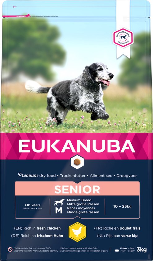 Eukanuba Caring Senior Medium Breed Kip - Hondenvoer - 3 kg