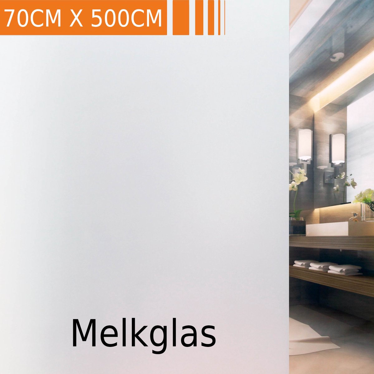 Simple Fix Raamfolie - 70cm x 500cm - Zonwerend - Anti Inkijk - Statisch - Plakfolie Zelfklevend en Isolerend - HR++ folie - Melkglas
