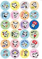 10 velletjes beloningstickers panda (240 stickertjes)