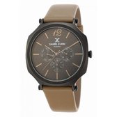 Daniel Klein DK.1.12517-4 - Horloge - Analoog - Mannen - Heren - leren band - Beige - Zwart