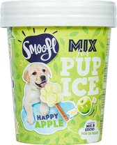 Smoofl puppy traktaties - Puppy navulset om jouw eigen honden ijs te maken, gezonde puppy snack met verfrissend effect, 2 mixes met Bananen smaak en 10 eetbare kauwstaafjes