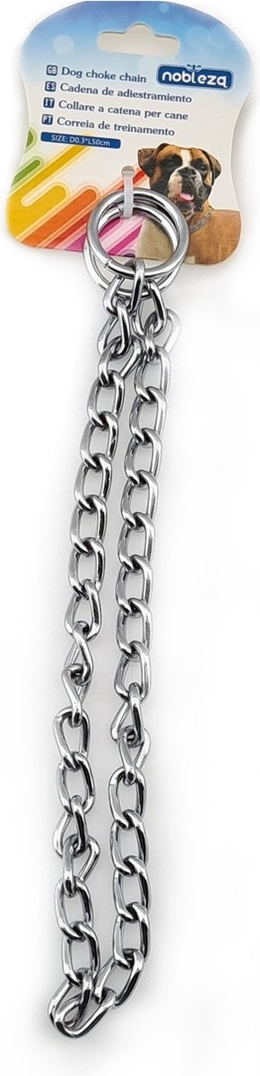 Nobleza Hondenhalsband - Slipketting hond - Anti trek sliphalsband - Maat M - Lengte 50 cm - Nek omtrek 35 cm