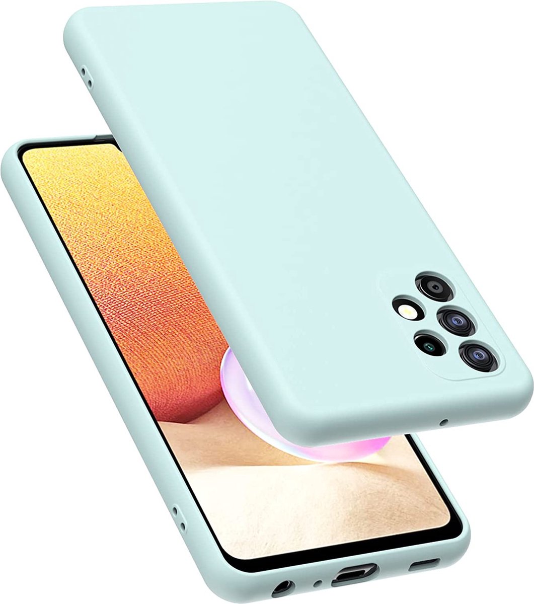 HB Hoesje Geschikt voor Samsung Galaxy A32 5G - Turquoise - Siliconen Back Cover