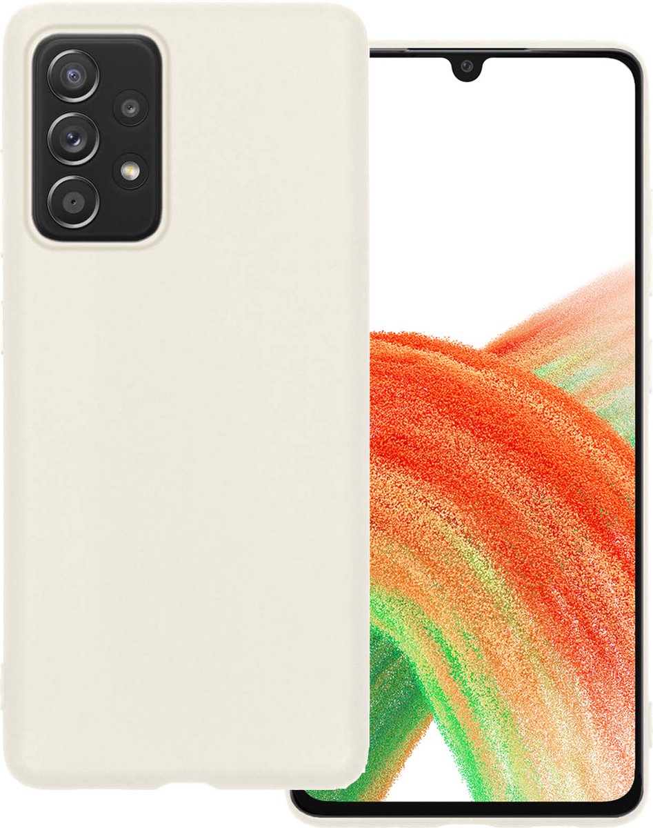 Hoesje Geschikt voor Samsung Galaxy A33 - Sterk & Shockproof - Hoes Cover - Siliconen Case - Wit