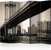 Walljar - Vouwscherm - Manhattan Bridge, New York II [Room Dividers]
