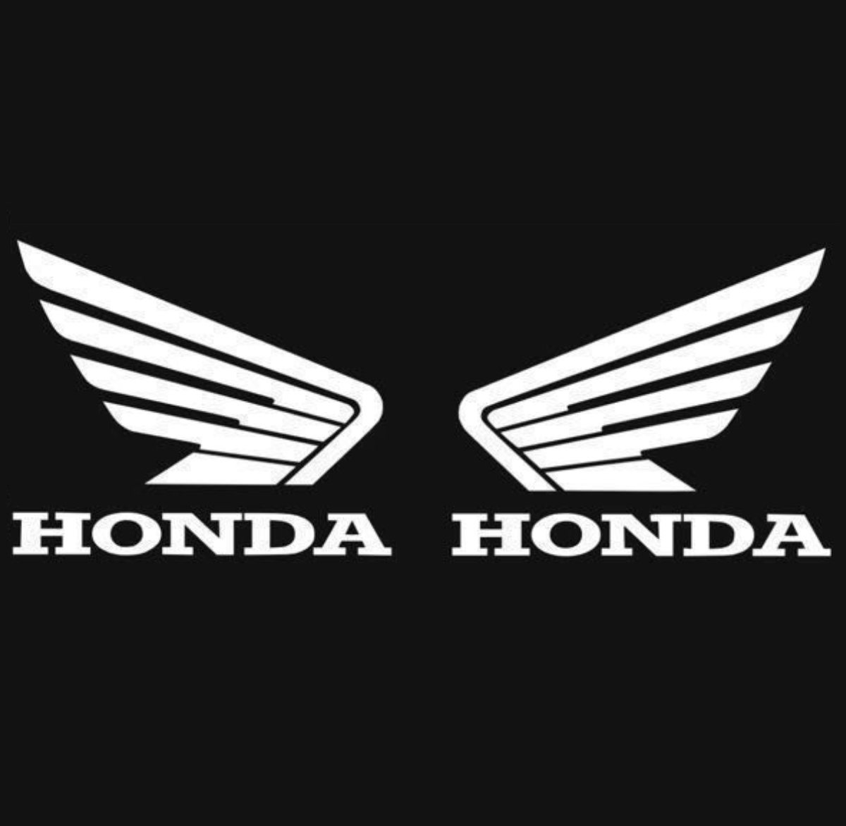 Honda Stickers - Decals - Wit - Honda Wings - Motor / Auto