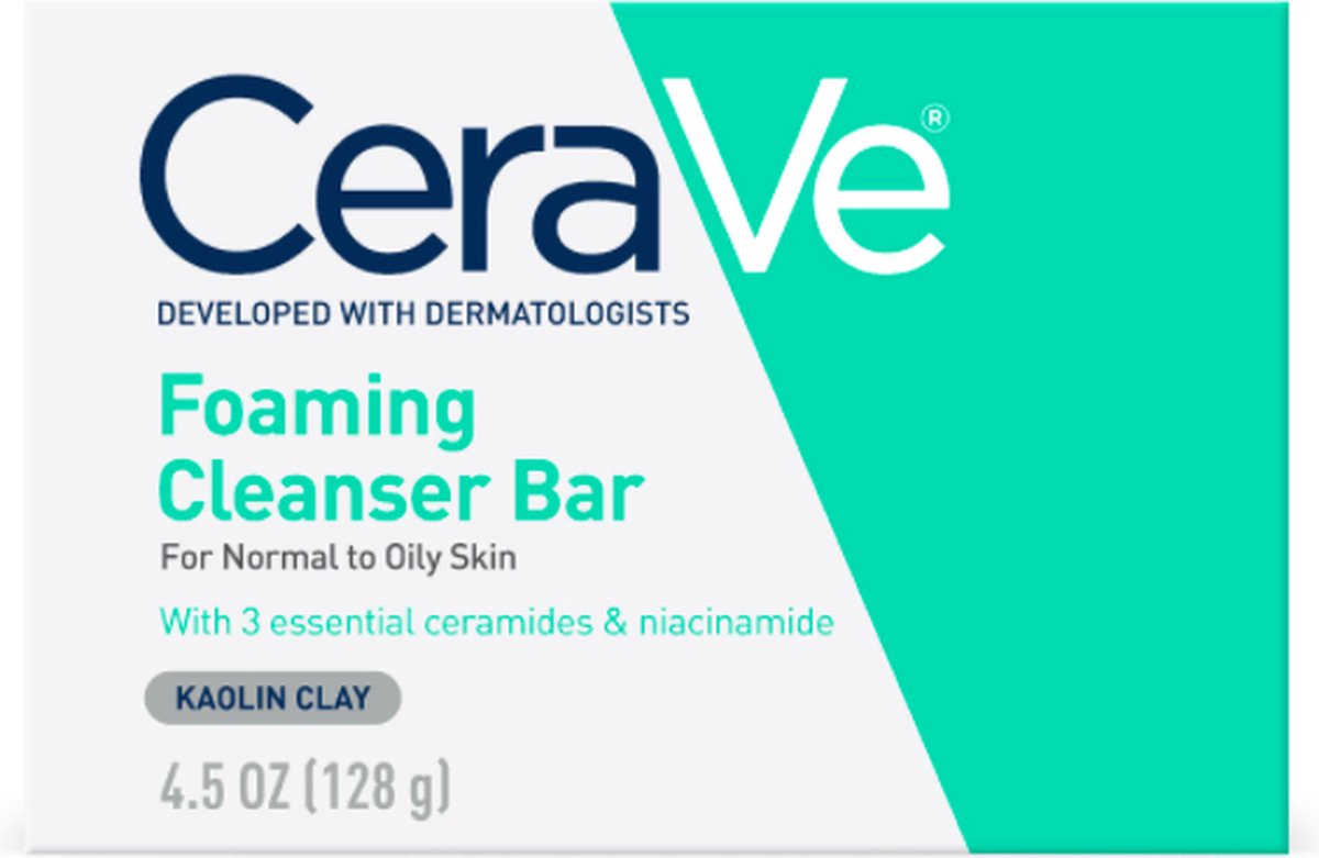 Goedkoopste Foaming Cleanser Bar - CeraVe - voor vette huid, lichaam en gezicht, zeepvrij en geurvrij