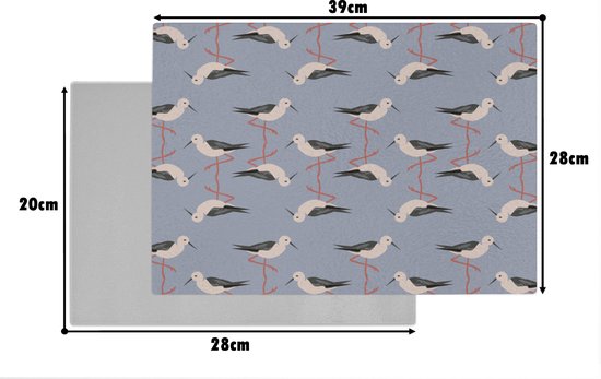 Planche à découper en Verres - 39x28 - Vogel - Cigogne - Motif - Planches à découper en Glas