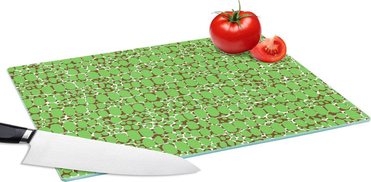 Glazen Snijplank - 39x28 - Krokodil - Structuur - Patronen - Groen - Snijplanken Glas