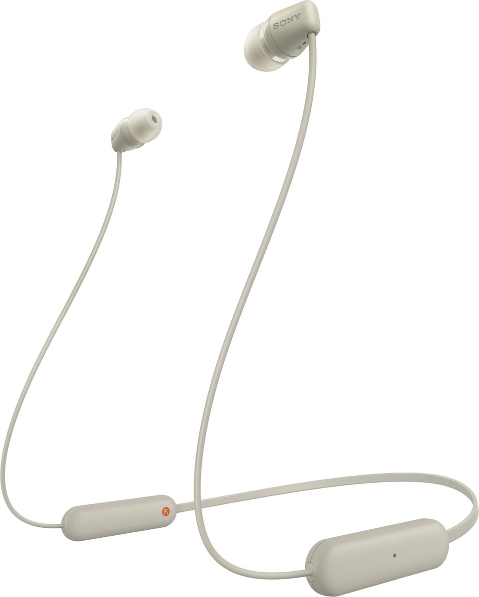 Sony WI-C100 - Draadloze oordopjes - Taupe