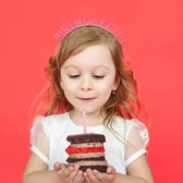 Verjaardag Hoofdband | Happy Birthday Diadeem | Hand gemaakt Accessoire - Roze