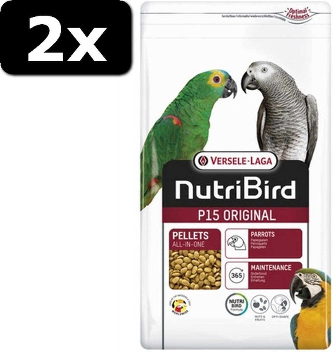 2x NUTRIBIRD P15 ORIGINAL 3KG