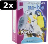 2x NI-BLE MINERALENBLOK PAPEGAAI ROZE