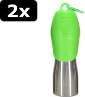 2x KONG H2O DRINKFLES RVS GROEN 740ML