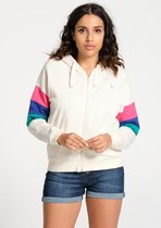 J&JOY - Sweatshirt Vrouwen 06 Bahia Snow White/Green/Pink