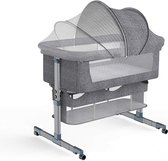 Amerce Baby Wieg – 3 in 1 Babybed - Babybed Voor Jongens & Meisjes – Opklapbare Babybed - Wieg - Grijs