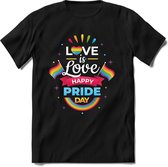 Love is love | Pride T-Shirt Heren - Dames - Unisex | LHBTI / LGBT / Gay / Homo / Lesbi |Cadeau Shirt | Grappige Love is Love Spreuken - Zinnen - Teksten Maat L