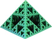 Sierpinski 'Metallic Emerald' Piramide - Uniek Kleuren Perspectief - Eco 3D Printed - Home Deco - Uniek kerst Cadeau