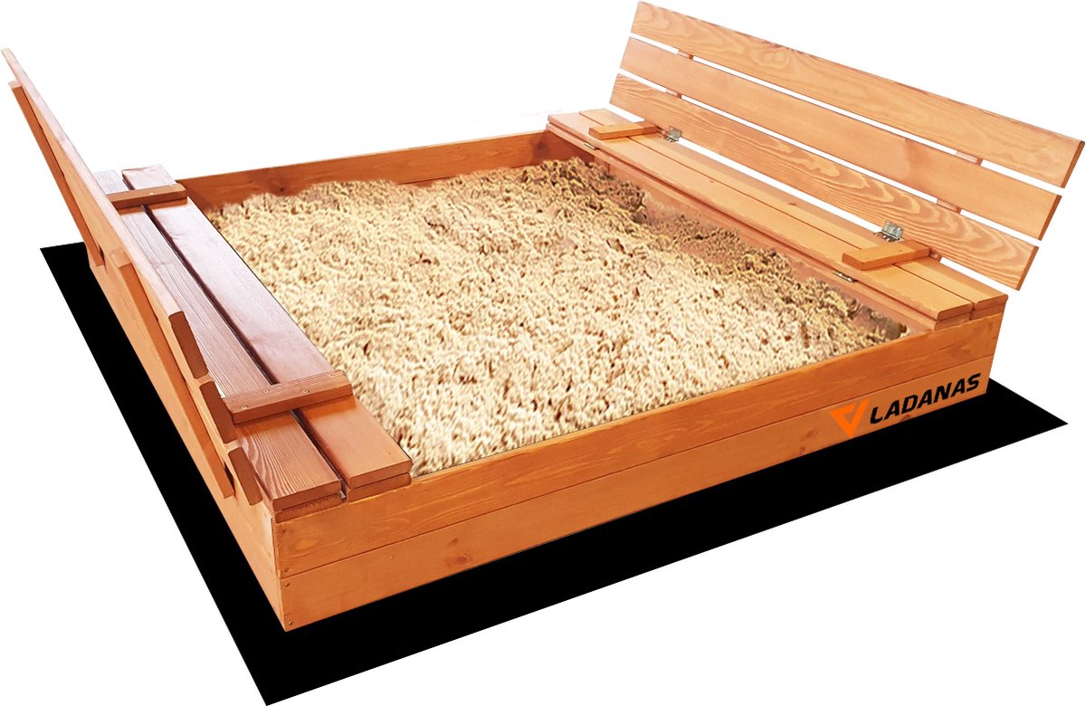 Houten Zandbak met Deksel 75 x 100 cm