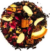 Zwarte thee - Kerstthee - Losse thee - Winterthee - Verse thee - Met echte stukken - Kaneel - Steranijs - Amandel - Zoethout - Cacaodoppen - Thee pakket - Thee cadeau - Theepakket