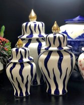 Handmade trio vazenset blauw zebra | Decoratie artikel | Geschenktip | Cadeautip | Best choice | Moederdag | Moederdag cadeautje | Moederdag geschenkset